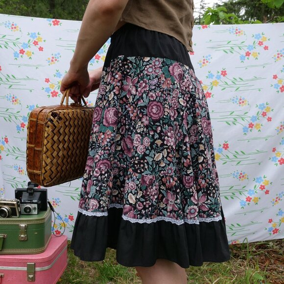 Vintage 1970s Square Dance Skirt 70s Handmade Square Dancing Costume Full Skirt - Picture 8 of 16